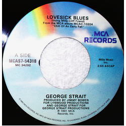George Strait Lovesick Blues Vinyl 7" USED