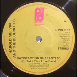 Harold Melvin And The Blue Notes Satisfaction Guaranteed (Or Take Your Love Back) Vinyl 7" USED