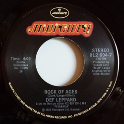 Def Leppard Rock Of Ages Vinyl 7" USED