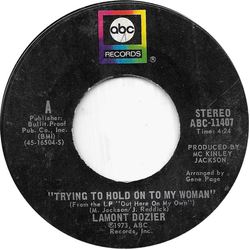 Lamont Dozier Trying To Hold On To My Woman Vinyl 7" USED