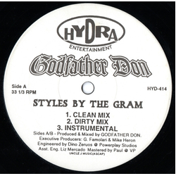 Godfather Don Styles By The Gram / World Premiere / Properties Of Steel Vinyl 12" USED