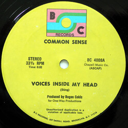 Common Sense Voices Inside My Head VINYL 12" USED