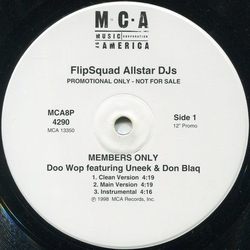 Flip Squad Allstars Members Only / It's Da Biz Vinyl 12" USED