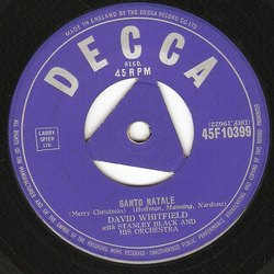 David Whitfield Santo Natale = Merry Christmas Vinyl 7" USED