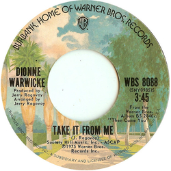 Dionne Warwick Take It From Me / It's Magic Vinyl 7" USED