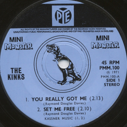The Kinks You Really Got Me Vinyl 7" USED