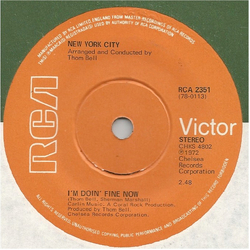 New York City I'm Doin' Fine Now / Ain't It So Vinyl 7" USED