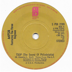 MFSB / The Three Degrees TSOP (The Sound Of Philadelphia) Vinyl 7" USED