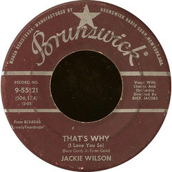 Jackie Wilson That's Why (I Love You So) / Love Is All Vinyl 7" USED