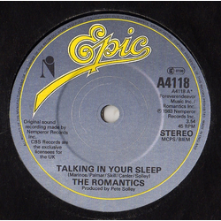 The Romantics Talking In Your Sleep Vinyl 7" USED