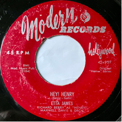 Etta James / The Maxwell Davis Orchestra Hey! Henry / Be Mine Vinyl 7" USED