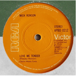 Mick Ronson Love Me Tender Vinyl 7" USED