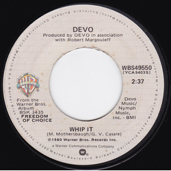 Devo Whip It / Turn Around Vinyl 7" USED