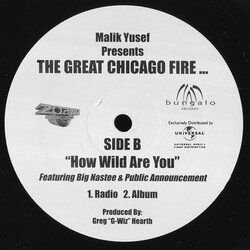 Malik Yusef Malik Yousef Presents The Great Chicago Fire ... USED VINYL 12INCH 33 S RPM PROMO