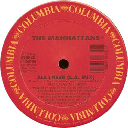 Manhattans All I Need USED VINYL 12INCH 33 S RPM
