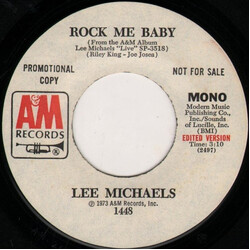 Lee Michaels Rock Me Baby USED VINYL 7INCH 45 RPM PROMO STEREO MONO