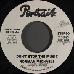 Norman Michaels Don't Stop The Music USED VINYL 7INCH 45 RPM PROMO
