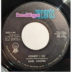 Babs Cooper Honest I Do Vinyl 7" USED