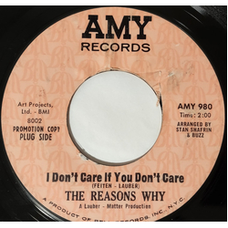 The Reasons Why (3) I Don't Care If You Don't Care Vinyl 7" USED