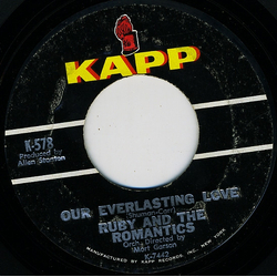 Ruby And The Romantics Our Everlasting Love / Much Better Off Than I've Ever Been Vinyl 7" USED