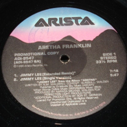 Aretha Franklin Jimmy Lee Vinyl 12" USED