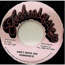 Donovan Adams Don't Mock Jah Vinyl 7" USED