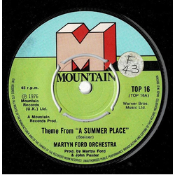 The Martyn Ford Orchestra Theme From "A Summer Place" Vinyl 7" USED