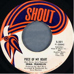 Erma Franklin Piece Of My Heart / Baby What You Want Me To Do Vinyl 7" USED