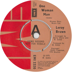 Leroy Brown (5) One Woman Man Vinyl 7" USED
