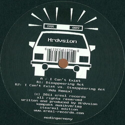 Hrdvsion I Can't Exist USED VINYL 12INCH