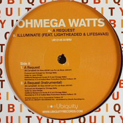 Ohmega Watts A Request / Illuminate VINYL 12" USED