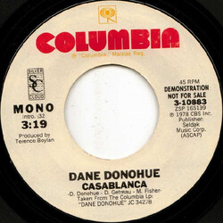 Dane Donohue Casablanca USED VINYL 7INCH 45 RPM PROMO MONO STEREO