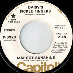 Margot Sunshine Daisy's Fickle Fingers USED VINYL 7INCH 45 RPM PROMO
