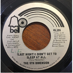 The Fifth Dimension (Last Night) I Didn't Get To Sleep At All Vinyl 7" USED