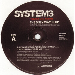 System 3 (2) / Nicki Richards The Only Way Is Up USED VINYL 12INCH 33 S RPM