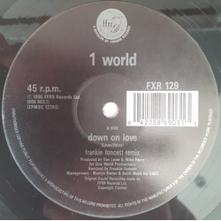 1 World Down On Love (Remix) USED VINYL 12INCH 45 RPM