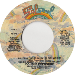 Double Exposure Everyman (Has To Carry His Own Weight) Vinyl 7" USED