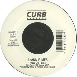 LeAnn Rimes How Do I Live Vinyl 7" USED