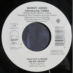 Quincy Jones / Tamia You Put A Move On My Heart Vinyl 7" USED