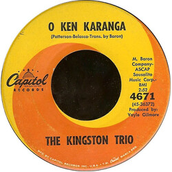 Kingston Trio Where Have All The Flowers Gone USED VINYL 7INCH 45 RPM REISSUE