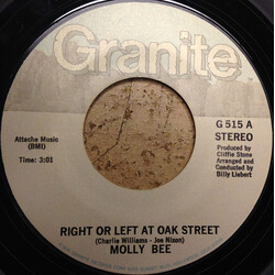 Molly Bee Right Or Left At Oak Street USED VINYL 7INCH 45 RPM SINGLE STEREO