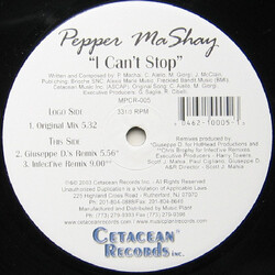 Pepper Mashay I Can't Stop VINYL 12" USED