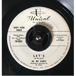 Al De Lory Let's / Gotta Walk, Can't Sleep USED VINYL 7INCH 45 RPM PROMO