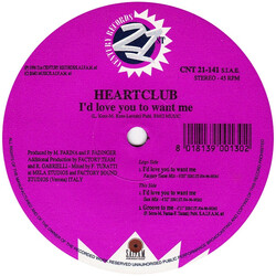 Heartclub I'd Love You To Want Me USED VINYL 12INCH 45 RPM
