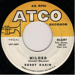 Bobby Darin Milord / Golden Earrings USED VINYL 7INCH 45 RPM SINGLE