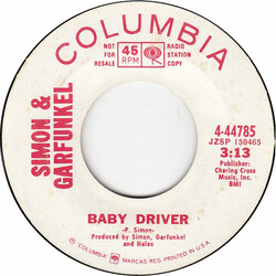 Simon & Garfunkel Baby Driver USED VINYL 7INCH 45 RPM PROMO MONO