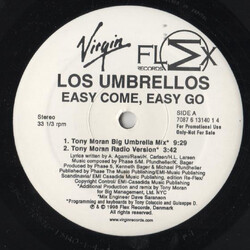 Los Umbrellos Easy Come, Easy Go USED VINYL 12INCH PROMO 33 S RPM