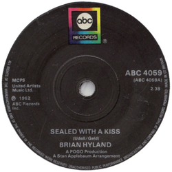 Brian Hyland Sealed With A Kiss / Ginny Come Lately Vinyl 7" USED
