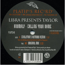 Libra / Taylor Anomaly - Calling Your Name Vinyl 12" USED