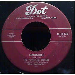 The Fontane Sisters / Billy Vaughn And His Orchestra Daddy-O / Adorable Vinyl 7" USED